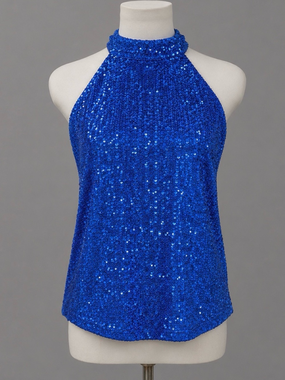 Cable & Gauge sz M royal blue sequin dressy top